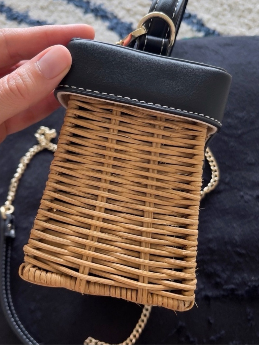 Zara Top Handle Woven Box Bag - Picture 9 of 9